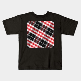 Copy of Scottish tartan Black Watch, black, red,green, yellow, blue Kids T-Shirt